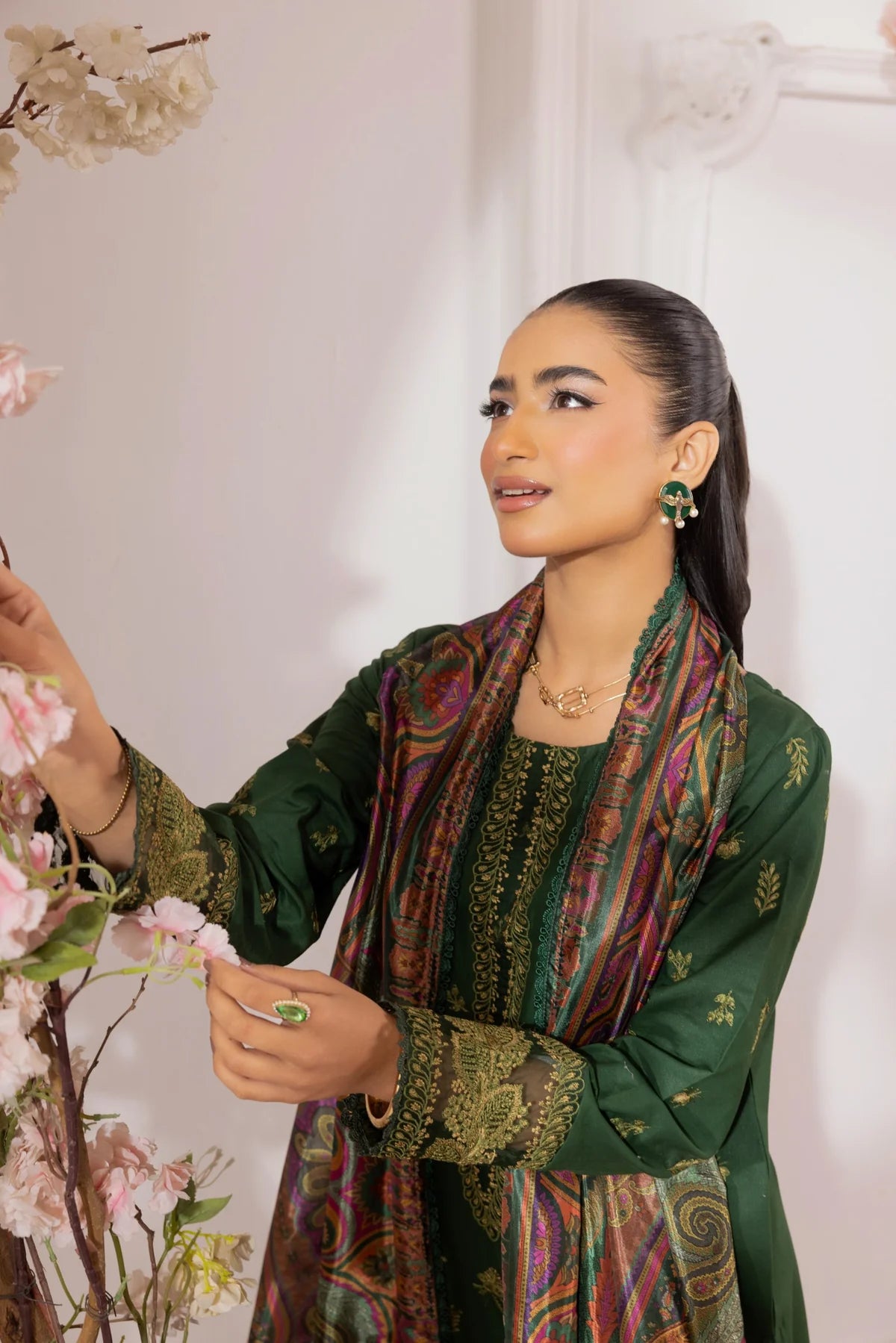 Mohagni Embroidered Cotton 3 Piece Suit MOH24