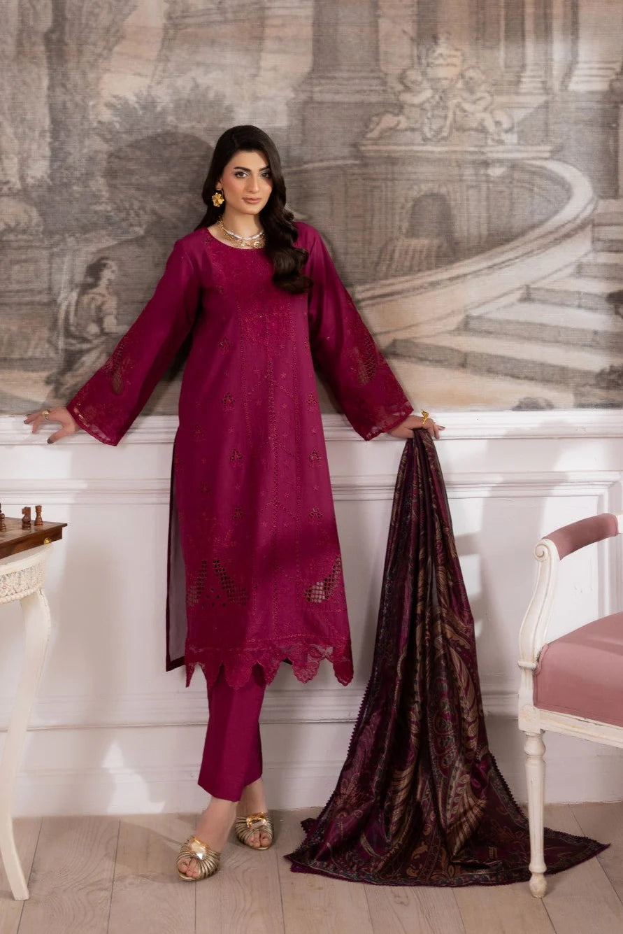 Mohagni Embroidered Cotton 3 Piece Suit MOH22