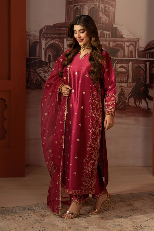 Mohagni Embroidered Raw Silk 3 Piece Suit MOH27
