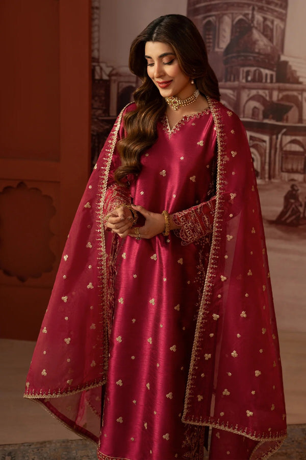 Mohagni Embroidered Raw Silk 3 Piece Suit MOH27