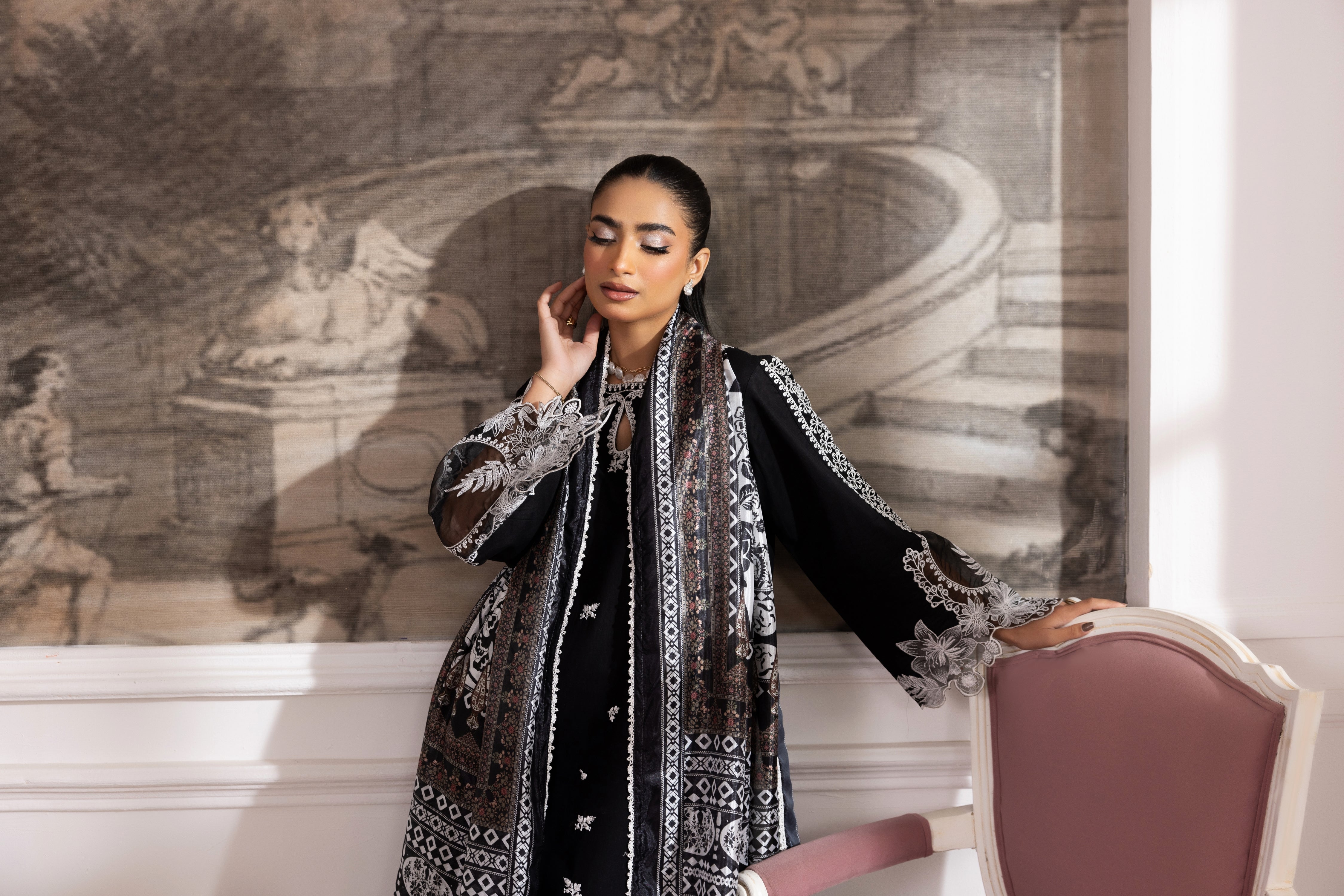 Mohagni Embroidered Cotton 3 Piece Suit MOH21