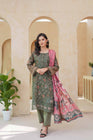 Munira Embroidered Dhanak 3 Piece Suit MUN724