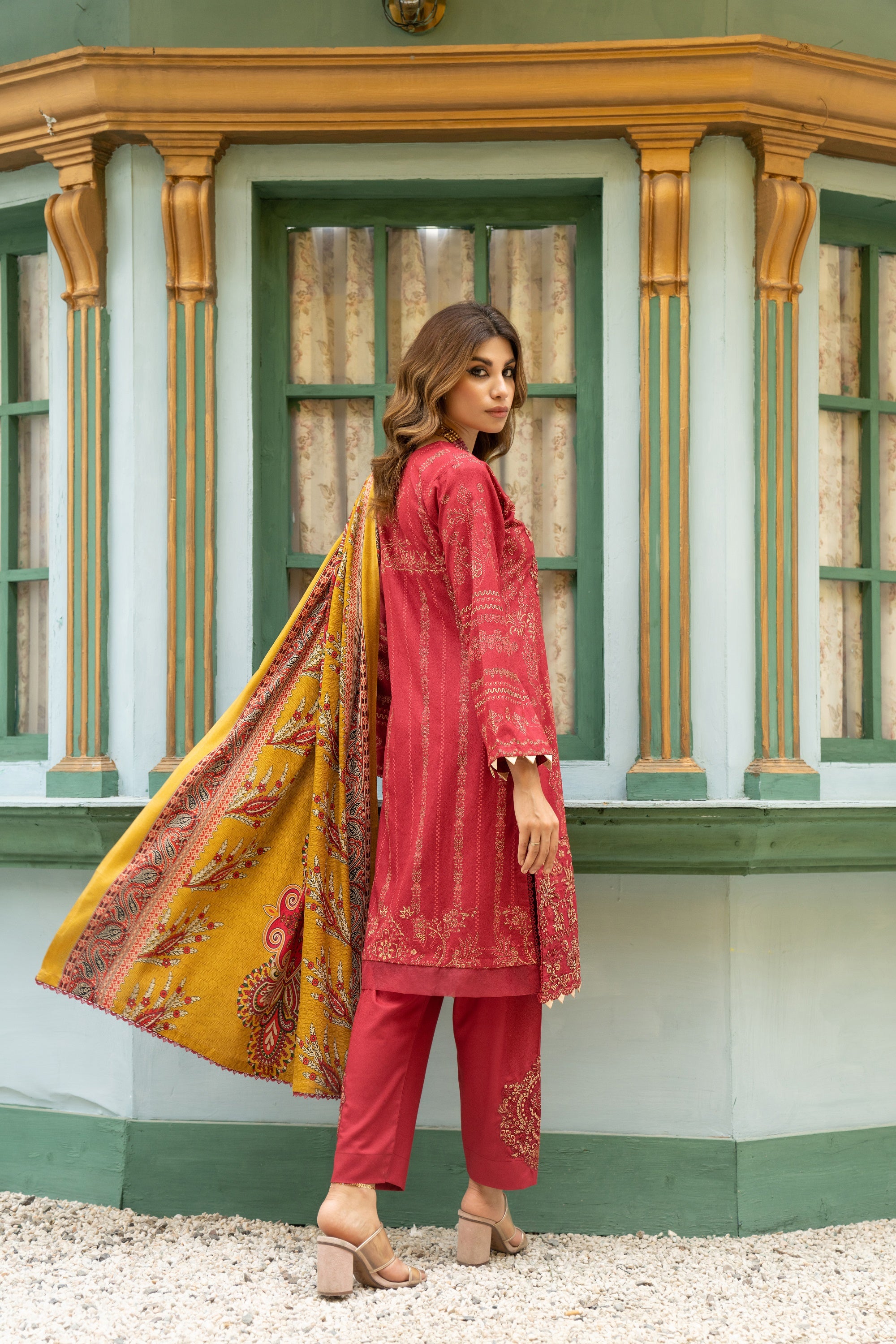Munira Dhanak 3 Piece Suit MUN522-Designer dhaage