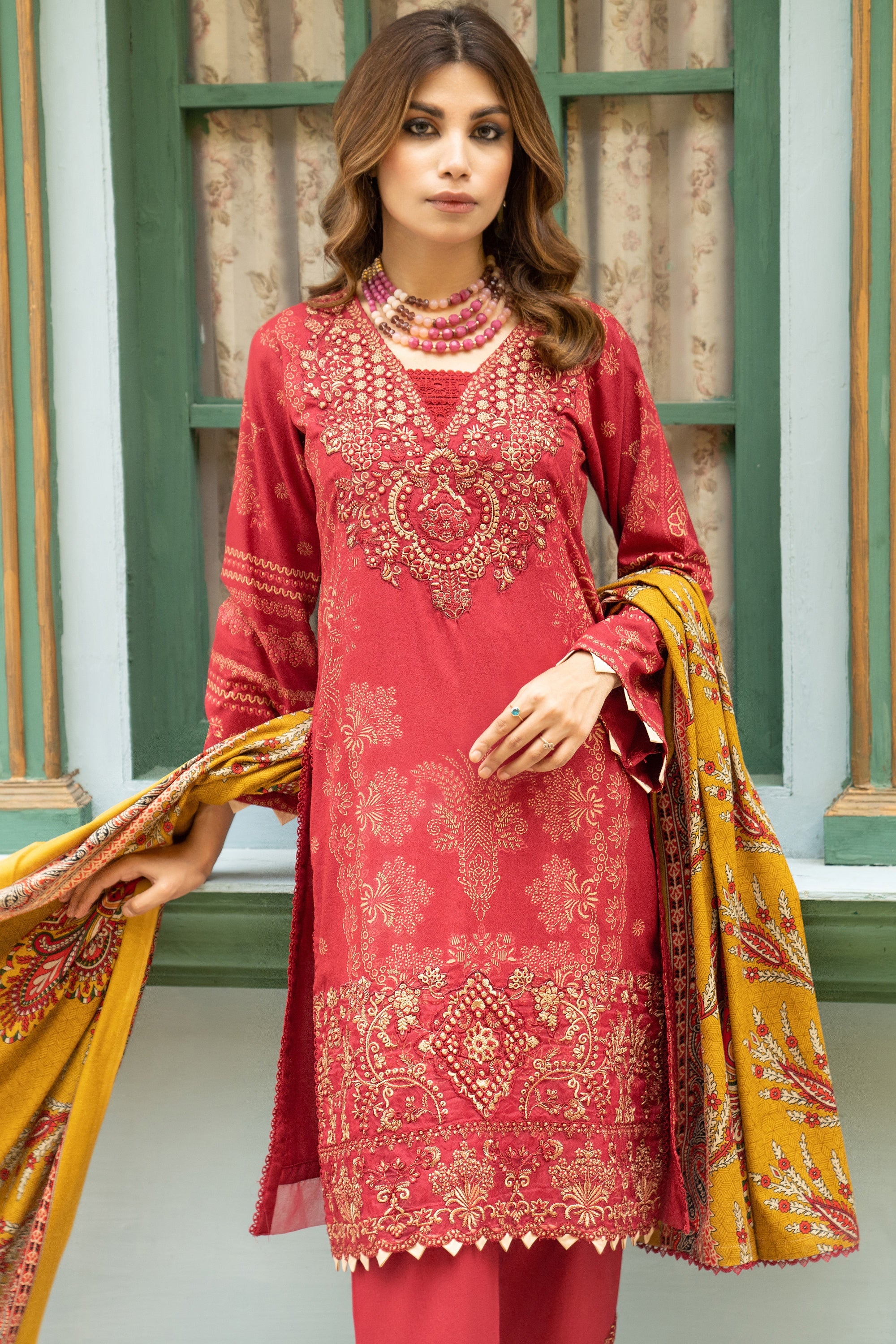 Munira Dhanak 3 Piece Suit MUN522-Designer dhaage