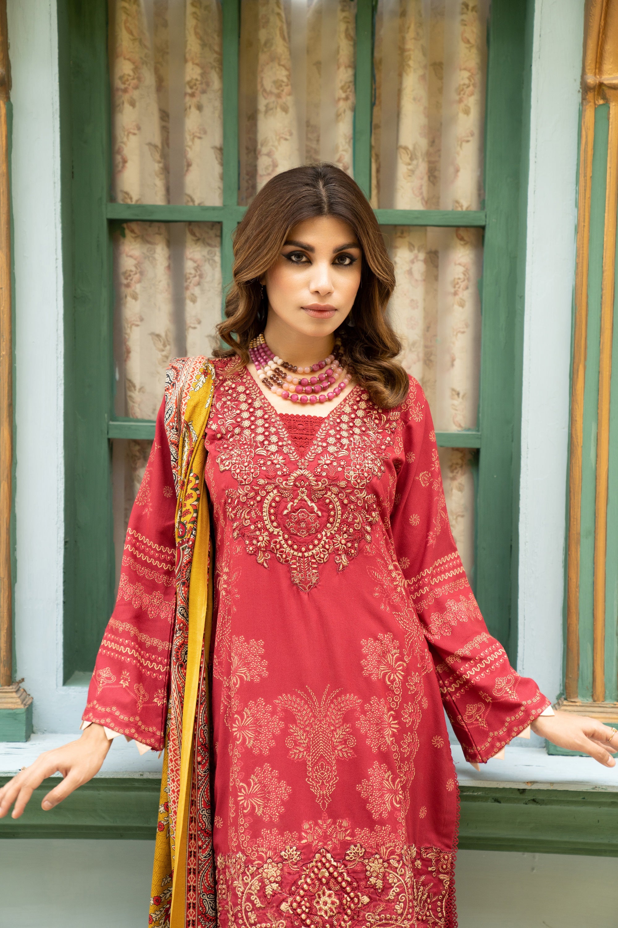 Munira Dhanak 3 Piece Suit MUN522-Designer dhaage