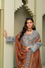 Munira Embroidered Dhanak 3 Piece Suit MUN767