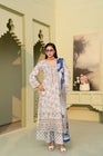Munira Embroidered Dhanak 3 Piece Suit MUN768