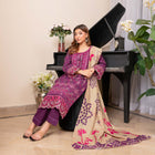 Munira Embroidered Dhanak 3 Piece Suit MUN760