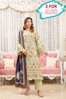 Munira Embroidered Dhanak 3 Piece Suit MUN763