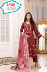 Munira Embroidered Dhanak 3 Piece Suit MUN764