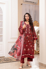 Munira Embroidered Dhanak 3 Piece Suit MUN764
