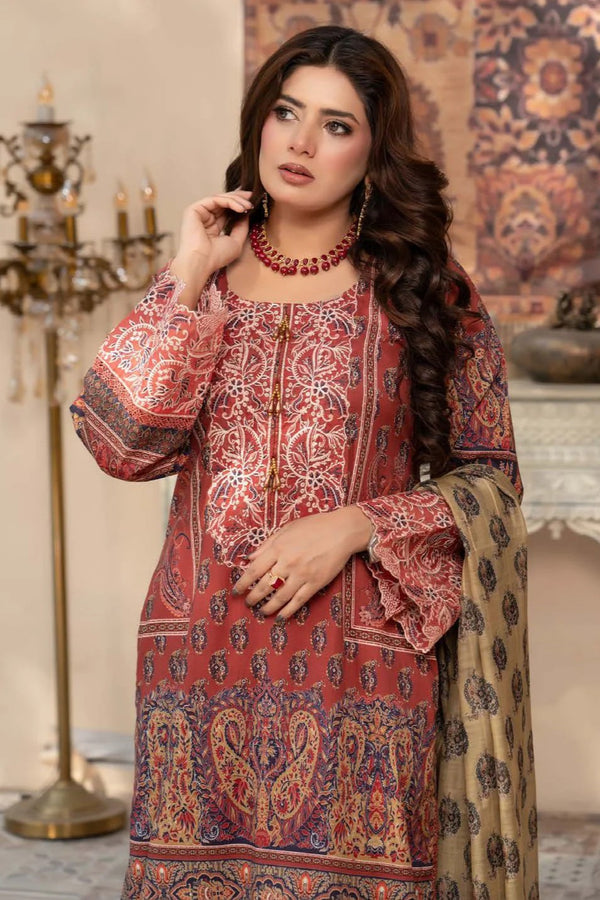 Munira Embroidered Lawn 3 Piece Suit MUN752