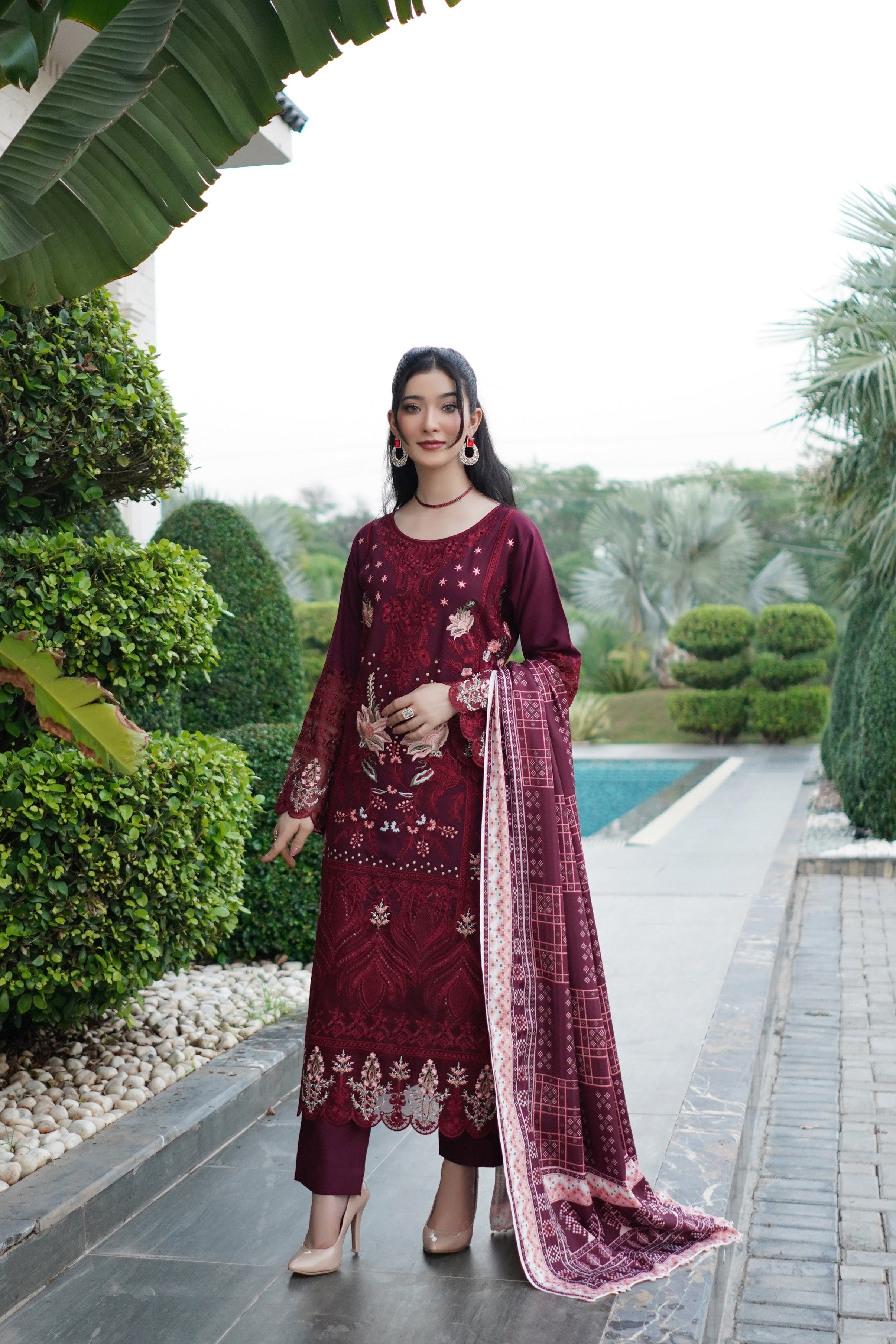 Munira Festive Dhanak 3 Piece Suit MUN706