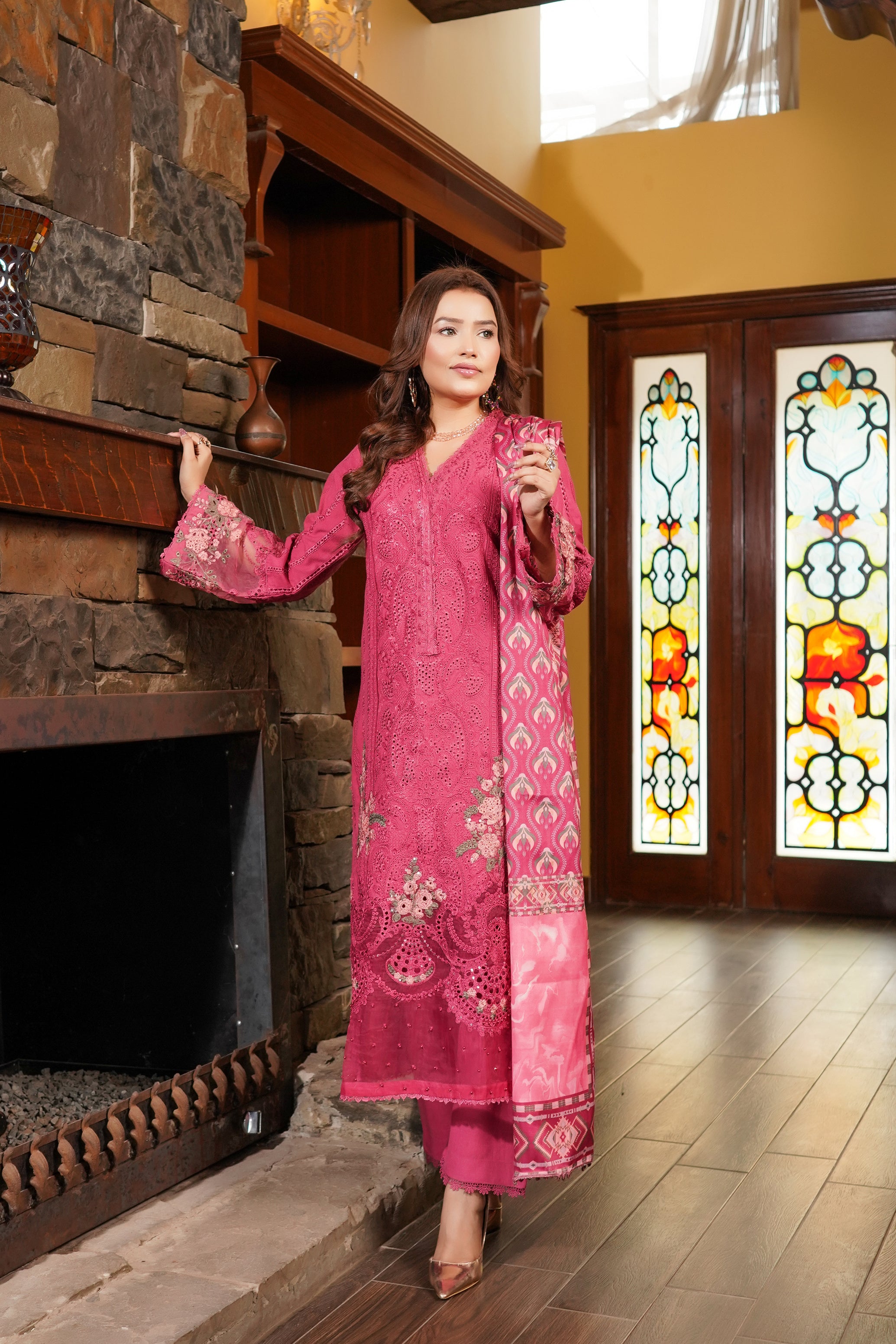 Munira Festive Dhanak 3 Piece Suit MUN695