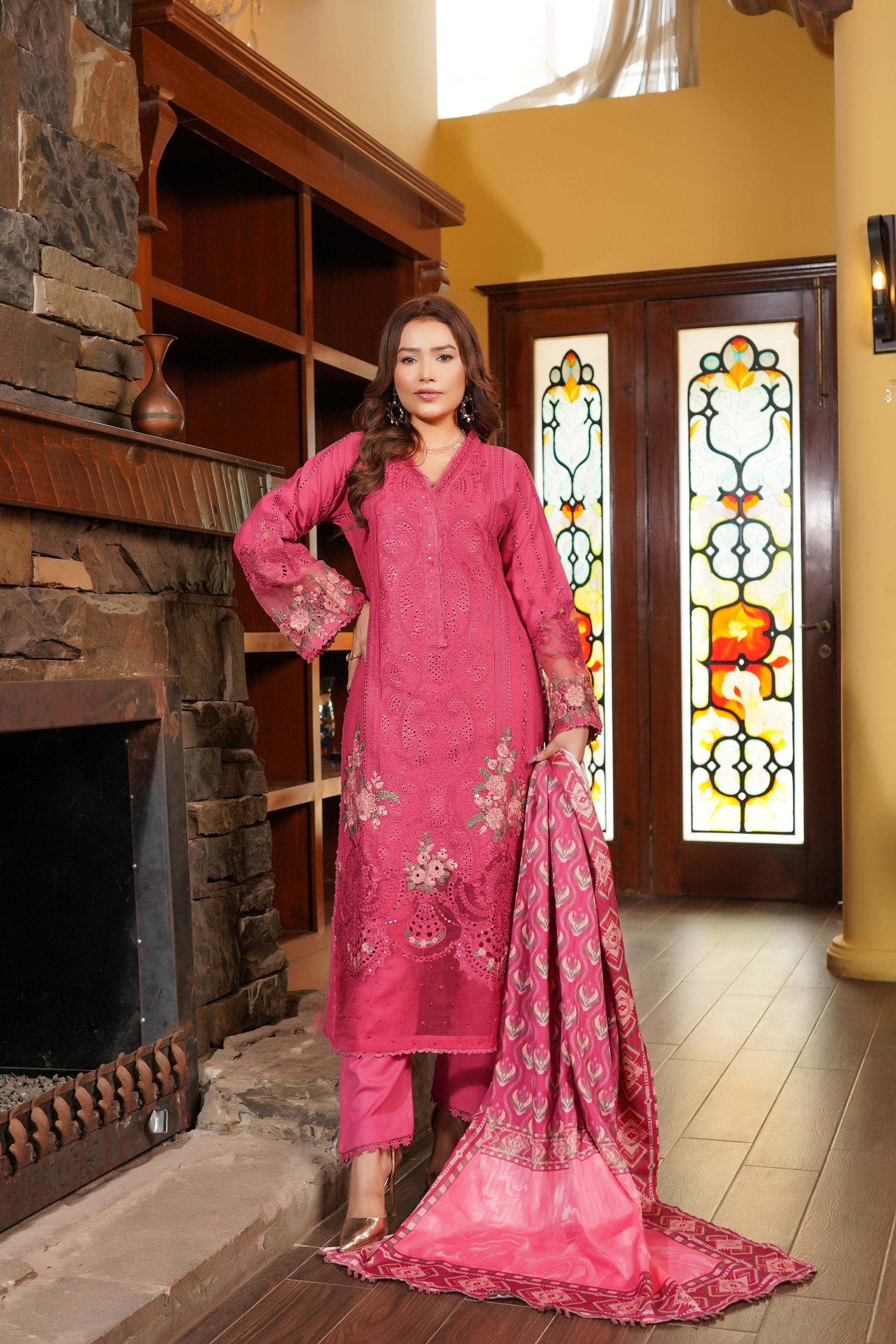 Munira Festive Dhanak 3 Piece Suit MUN695