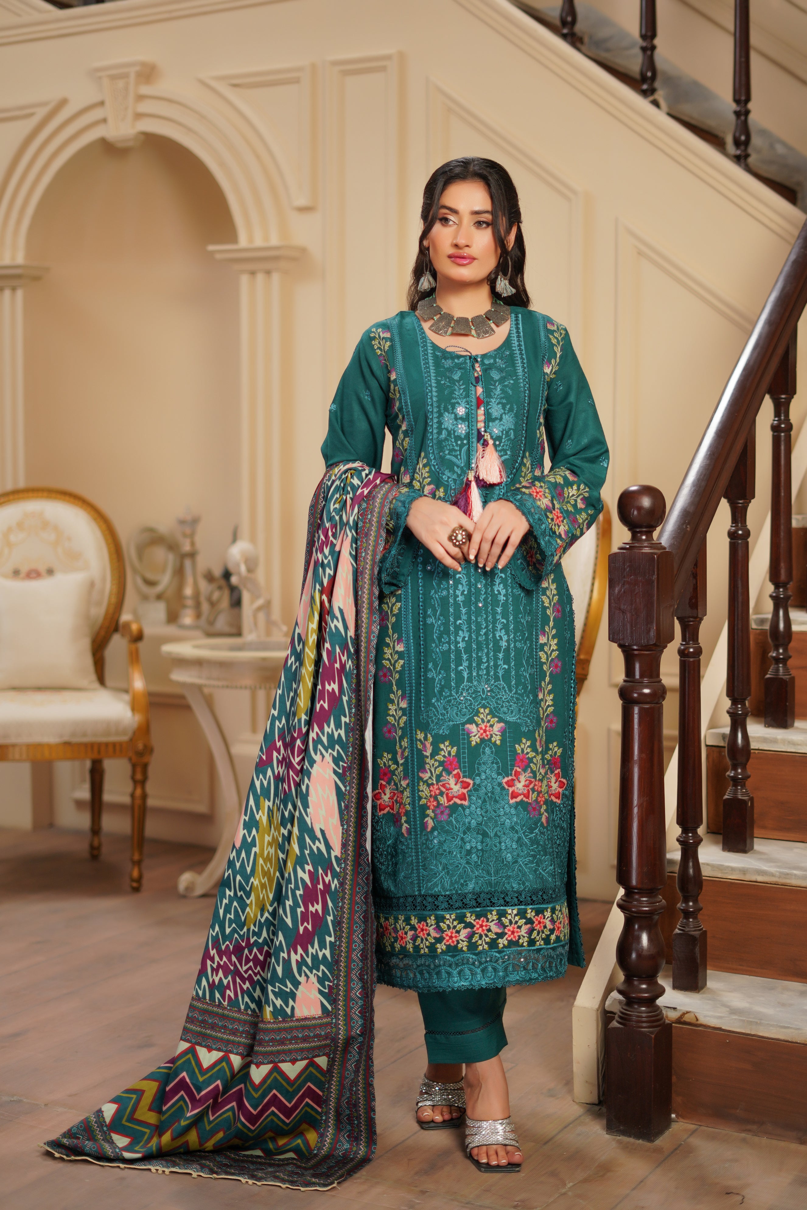 Munira Festive Dhanak 3 Piece Suit MUN716