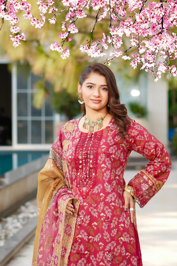 Munira Embroidered Lawn 3 Piece Suit MUN632