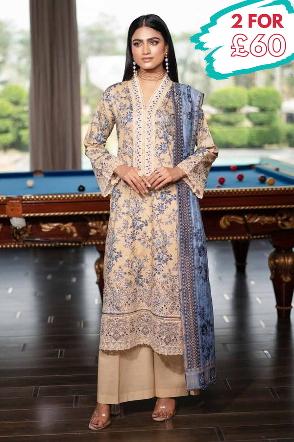 Munira Embroidered Lawn 3 Piece Suit MUN636