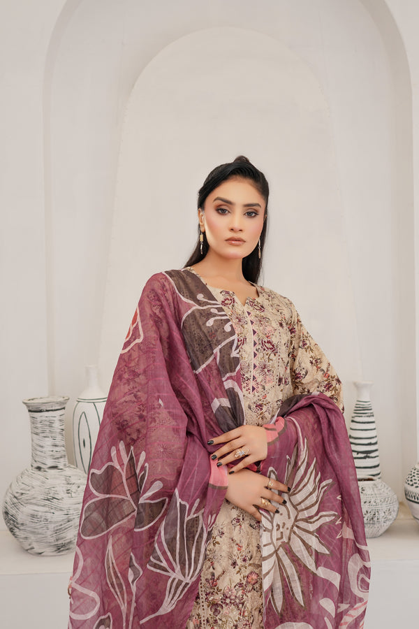 Munira Embroidered Lawn 3 Piece Suit MUN734