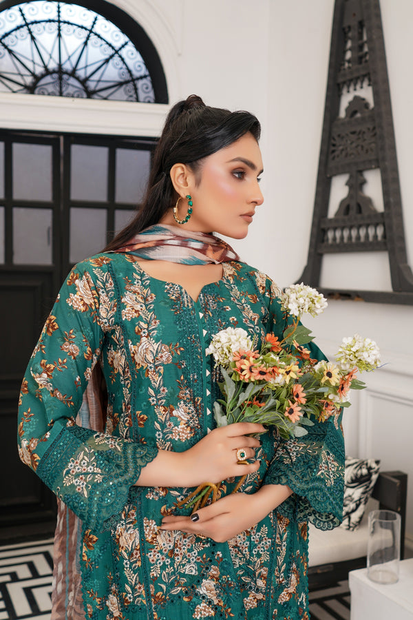 Munira Embroidered Lawn 3 Piece Suit MUN736