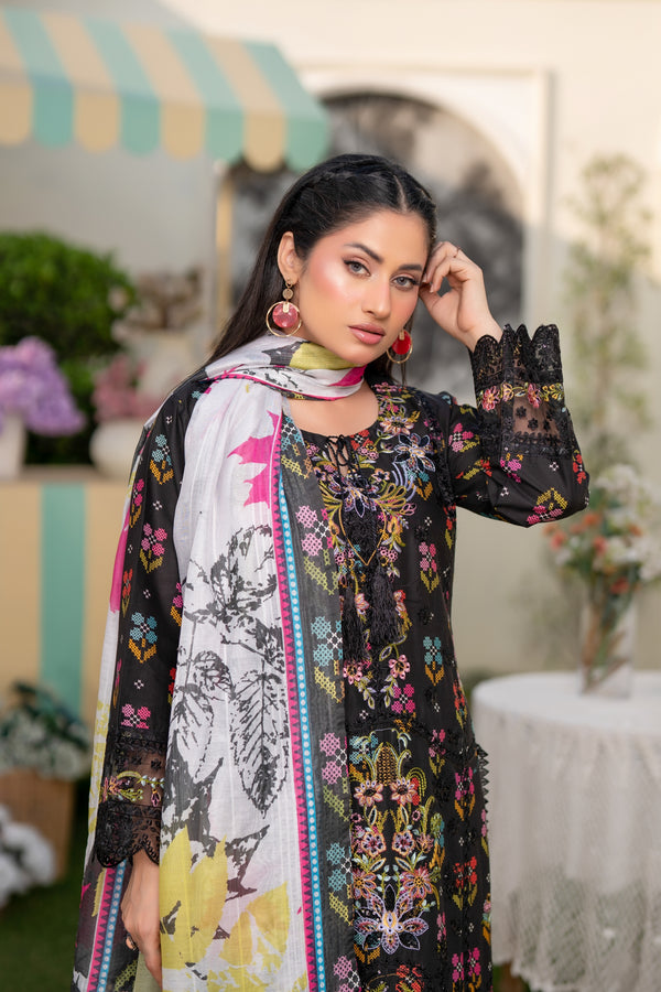 Munira Embroidered Lawn 3 Piece Suit MUN738