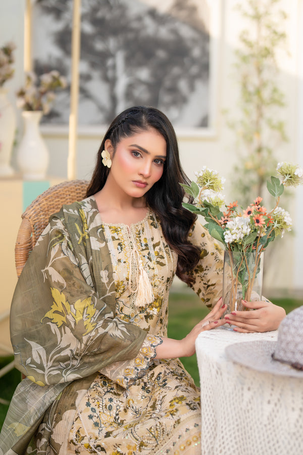 Munira Embroidered Lawn 3 Piece Suit MUN741