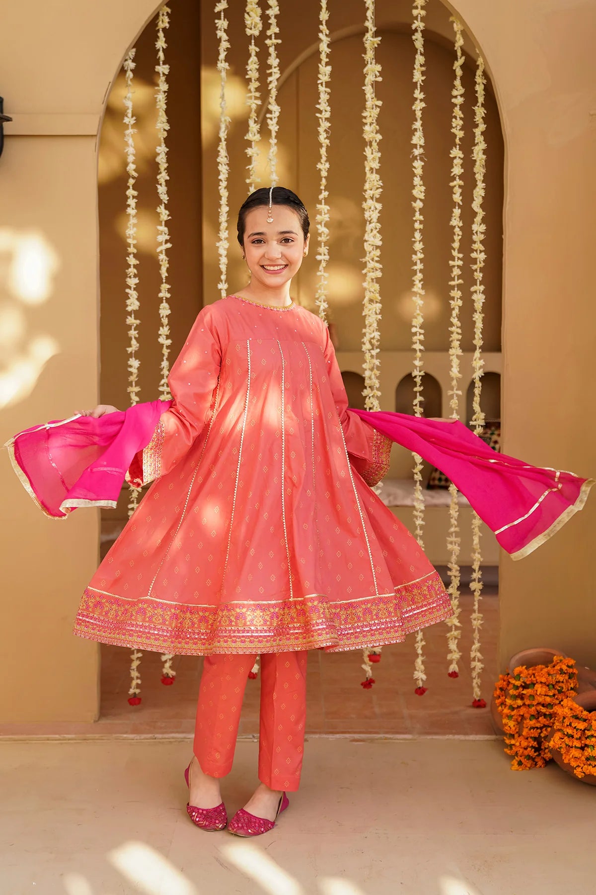 Ziva Embroidered Lawn Girls 3 Piece Dress ZIV07