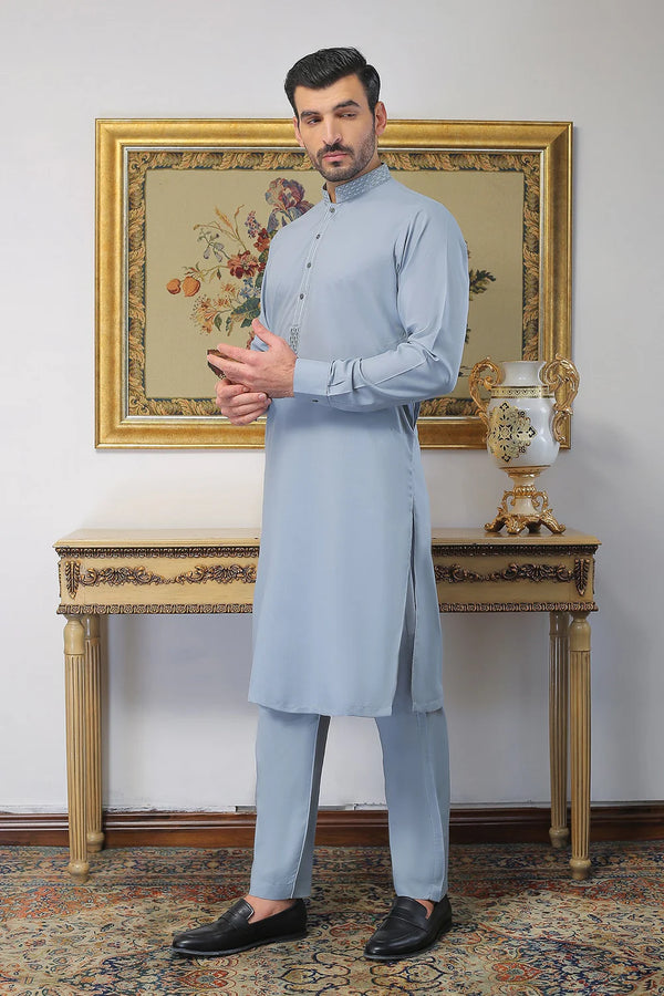 Gem Embroidered Pakistani Mens Kurta Trousers Suit GEM02