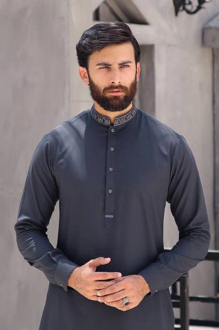 Gem Embroidered Pakistani Mens Kurta Trousers Suit GEM03