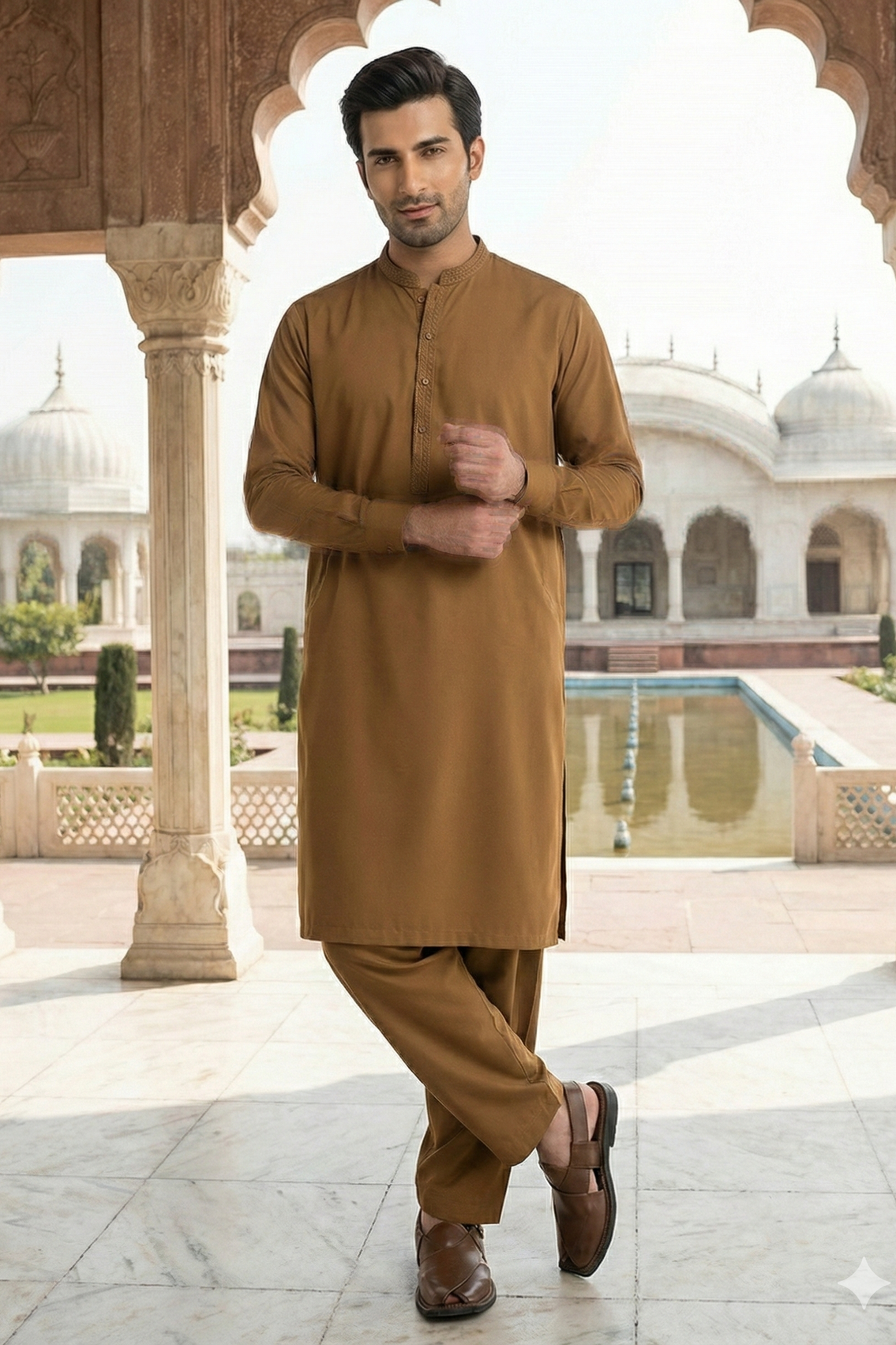 Allys Embroidered Pakistani Mens Shalwar Kameez ALM04