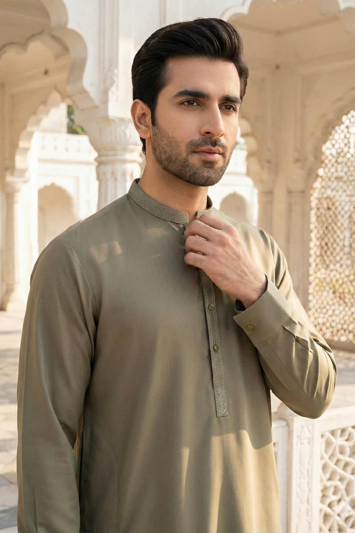 Allys Embroidered Pakistani Mens Shalwar Kameez ALM05