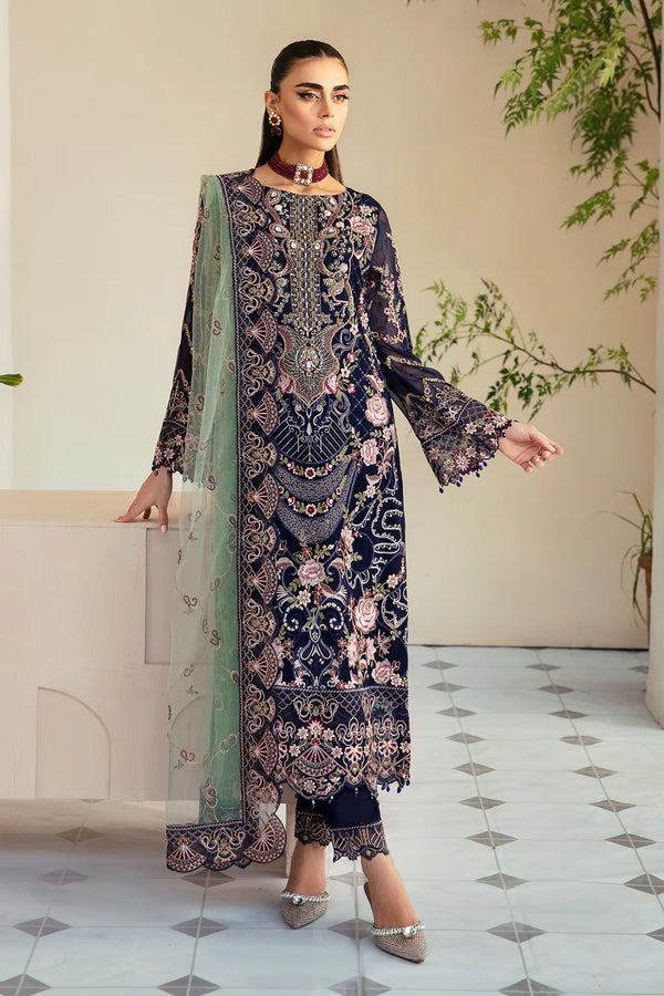 Ramsha Embellished Chiffon Wedding Wear RAM06