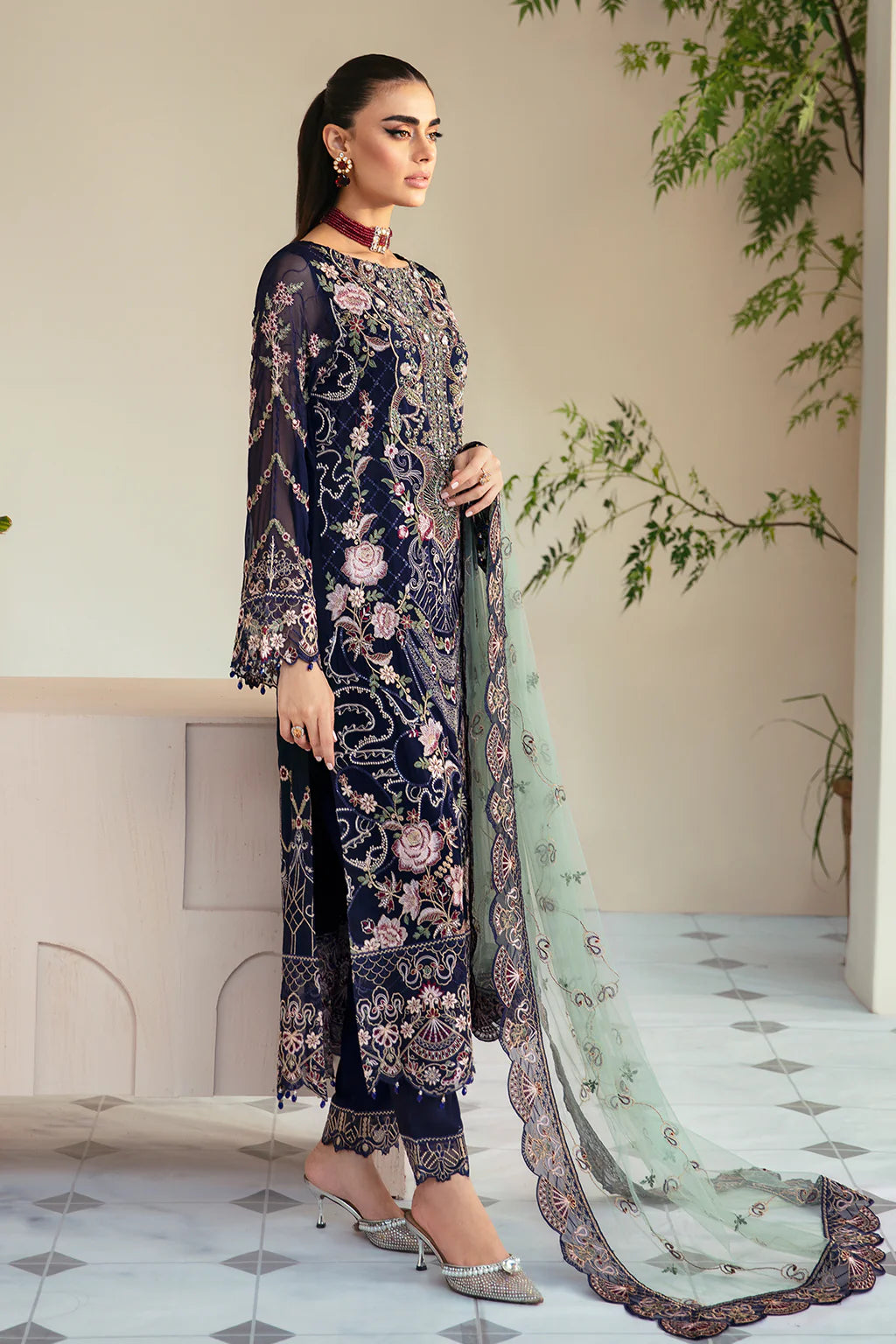 Ramsha Embellished Chiffon Wedding Wear RAM06