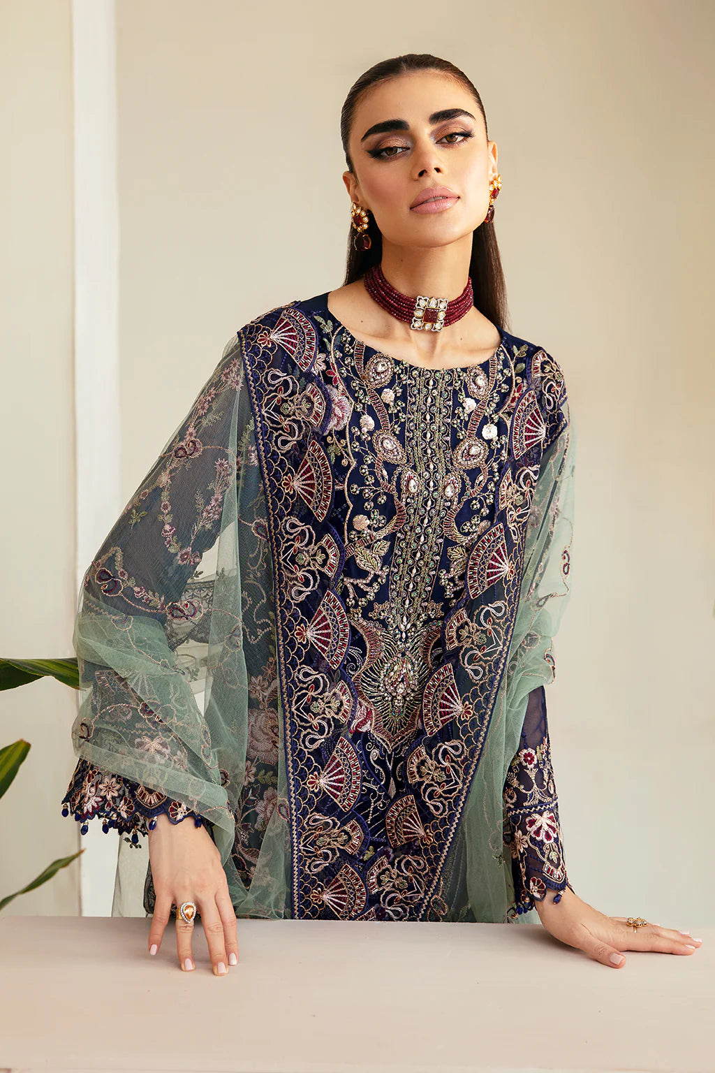 Ramsha Embellished Chiffon Wedding Wear RAM06