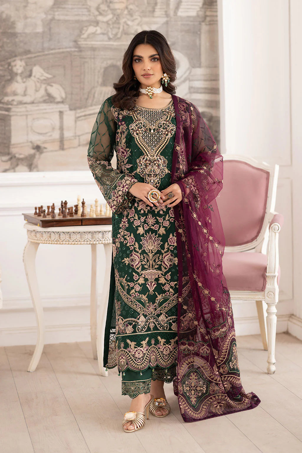 Ramsha Embellished Organza Wedding Wear RAM03