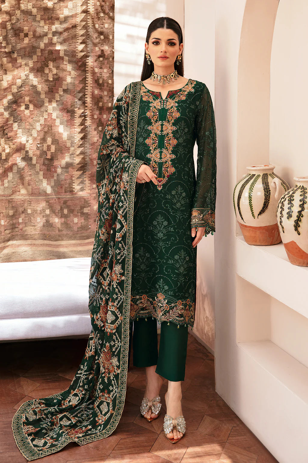 Ramsha Embroidered Chiffon Wedding Wear RAM07