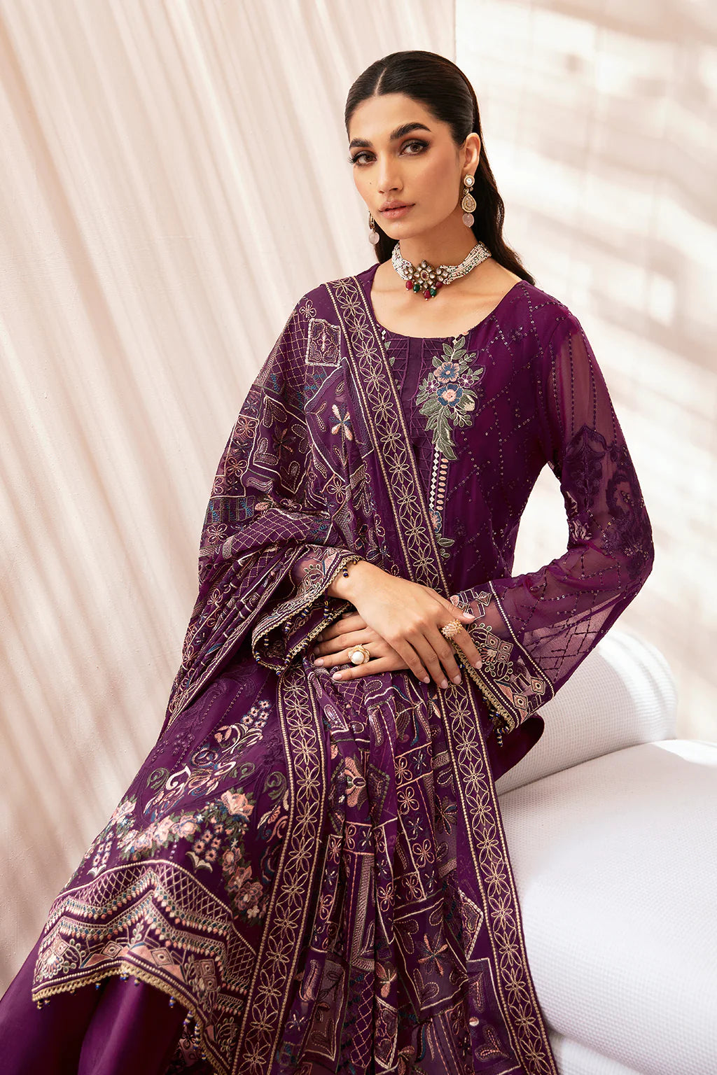 Ramsha Embroidered Chiffon Wedding Wear RAM08