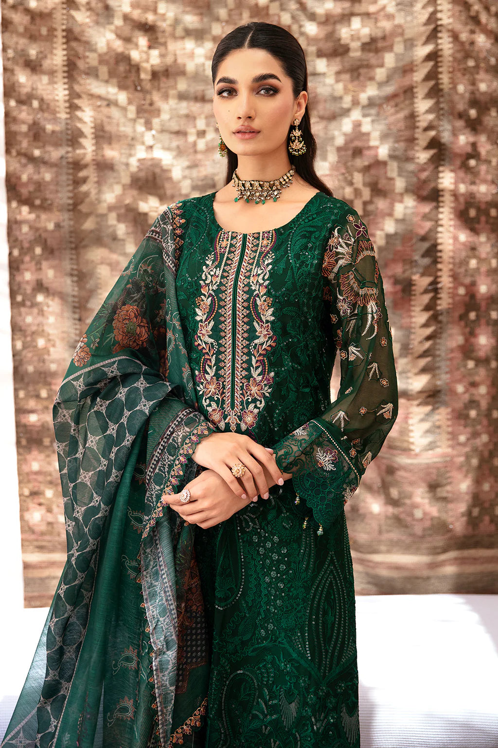 Ramsha Embroidered Chiffon Wedding Wear RAM09