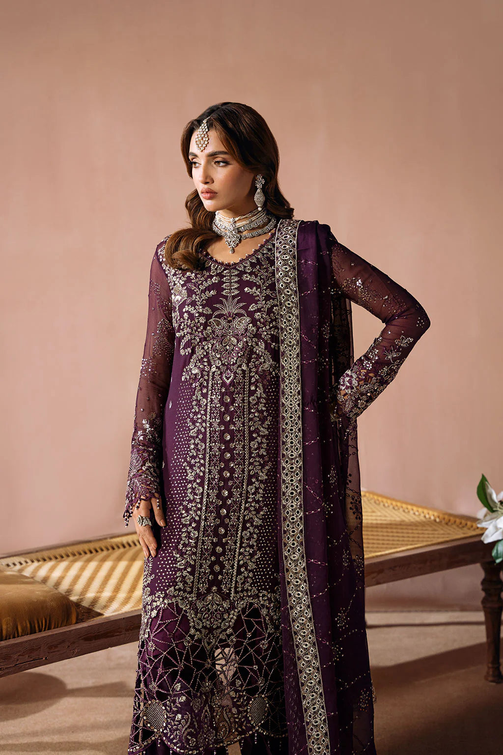 Ramsha Embroidered Chiffon Wedding Wear RAM05