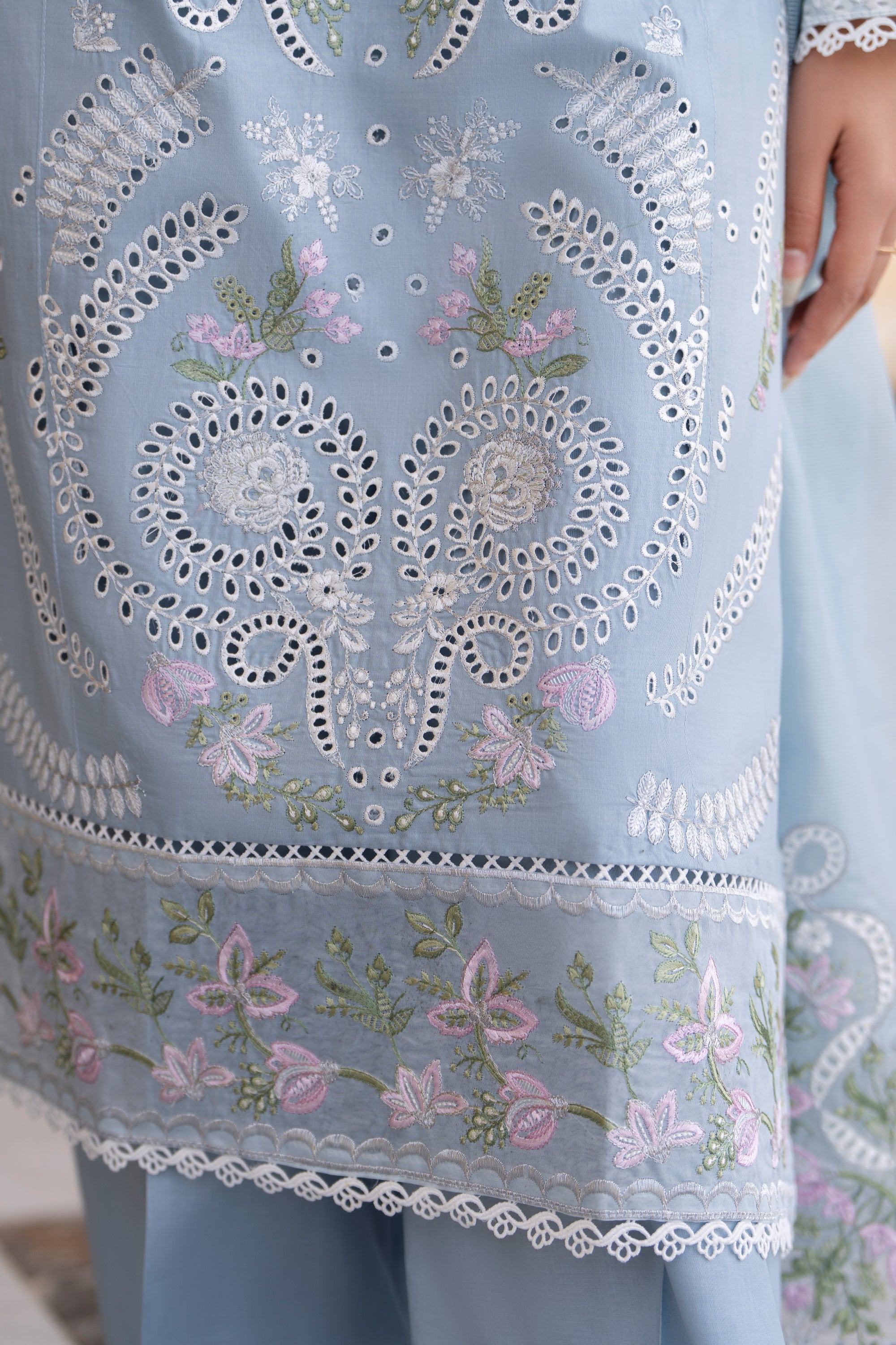 Raniya H Embroidered Cotton 3 Piece Suit RAH17