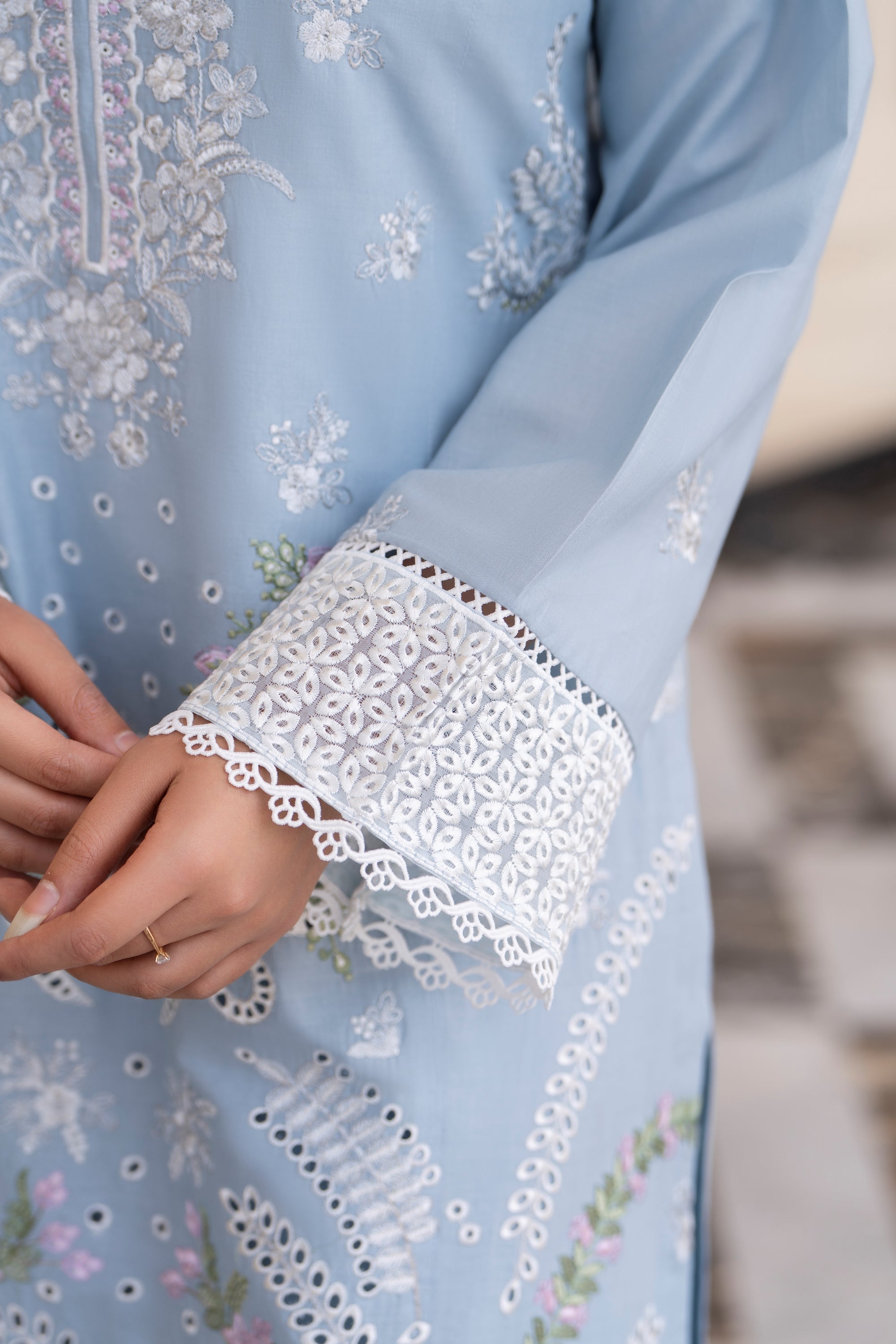 Raniya H Embroidered Cotton 3 Piece Suit RAH17