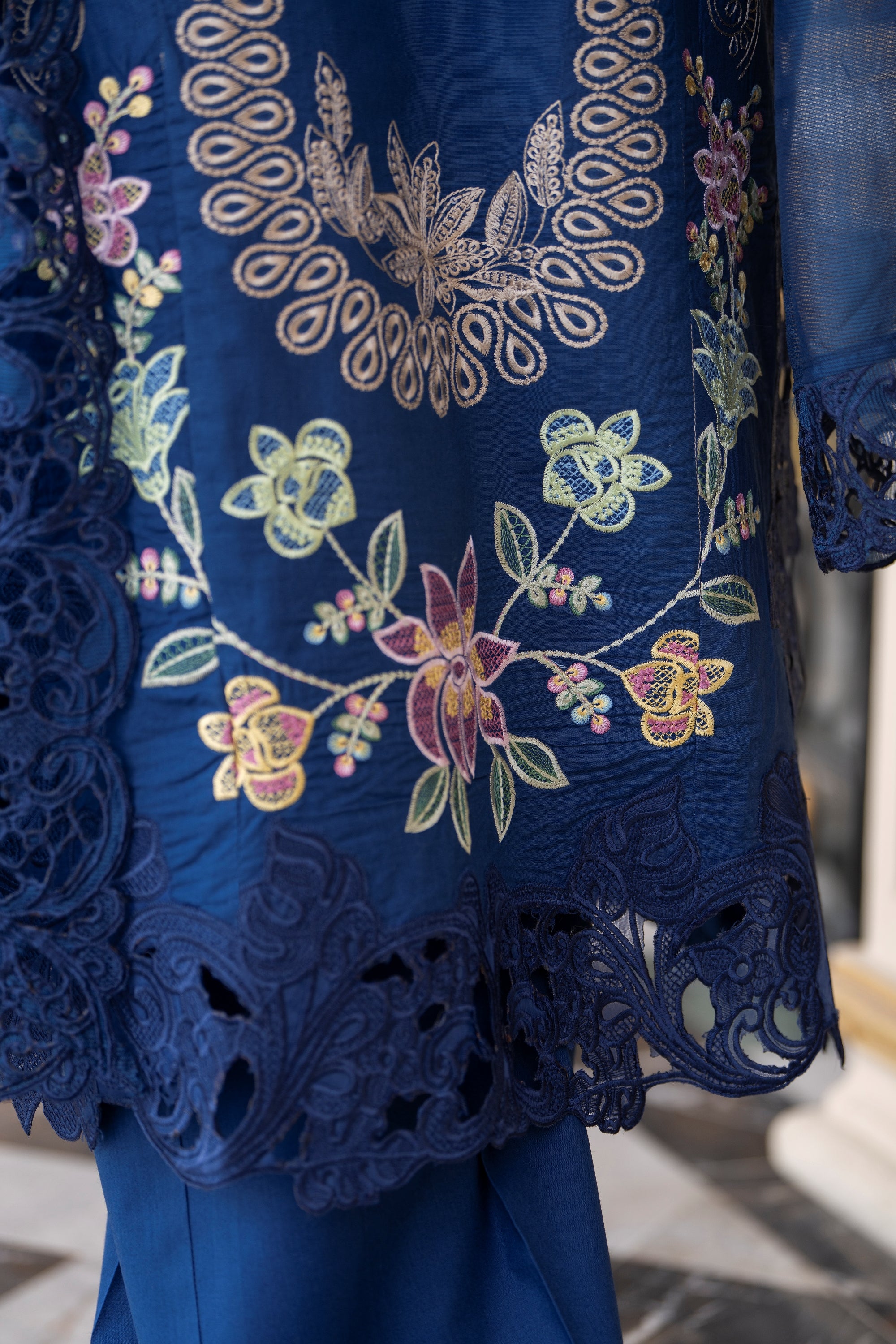 Raniya H Embroidered Cotton 3 Piece Suit RAH18