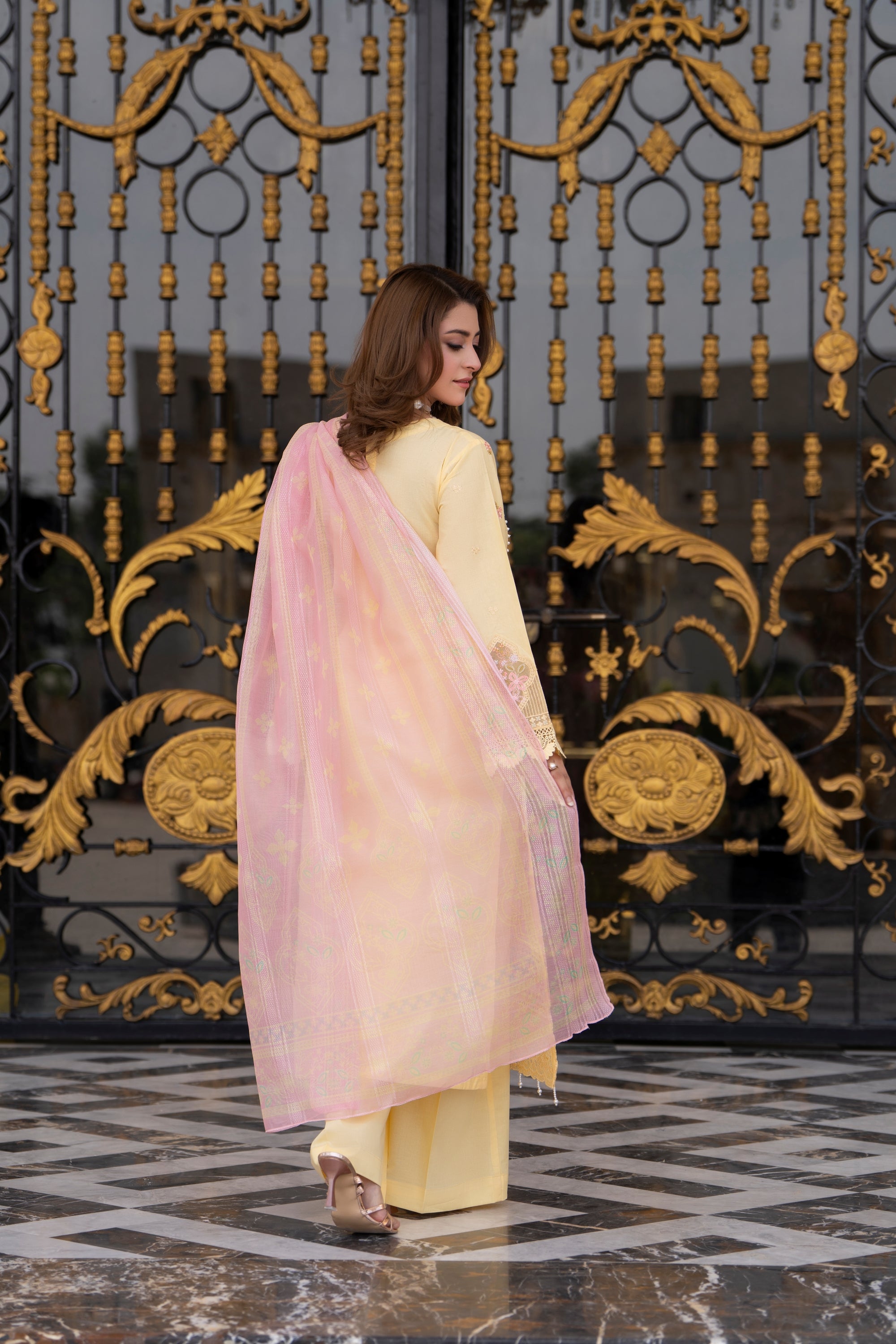 Raniya H Embroidered Cotton 3 Piece Suit RAH19