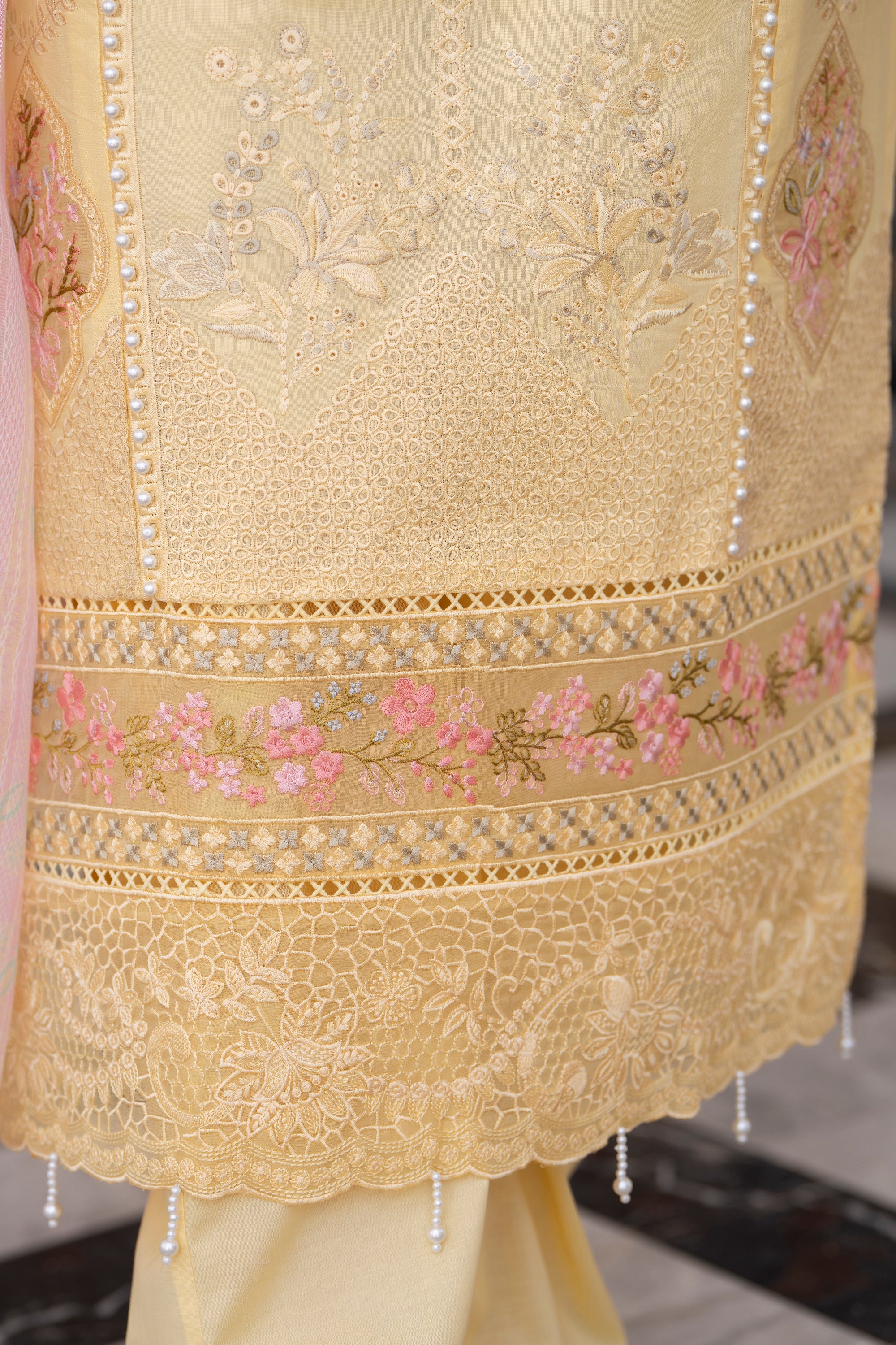 Raniya H Embroidered Cotton 3 Piece Suit RAH19