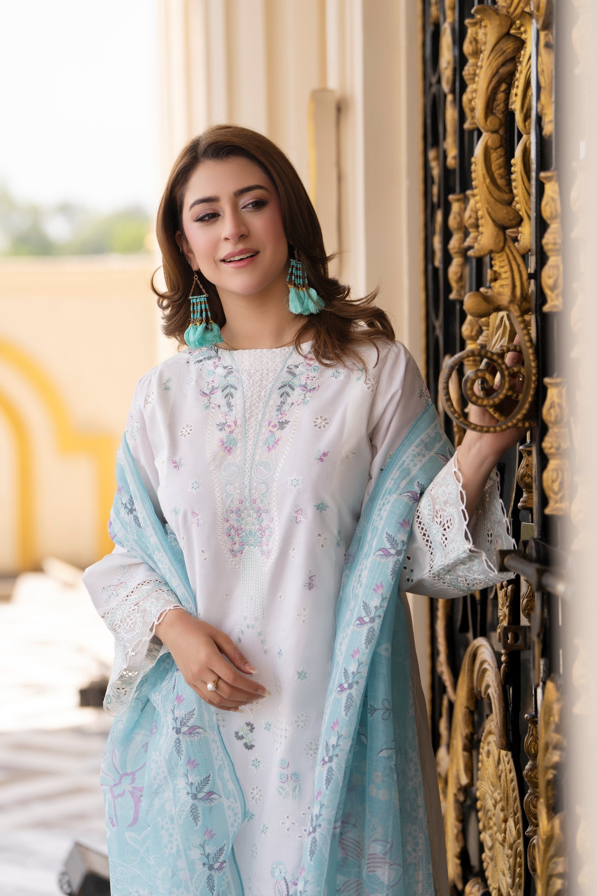 Raniya H Embroidered Cotton 3 Piece Suit RAH20