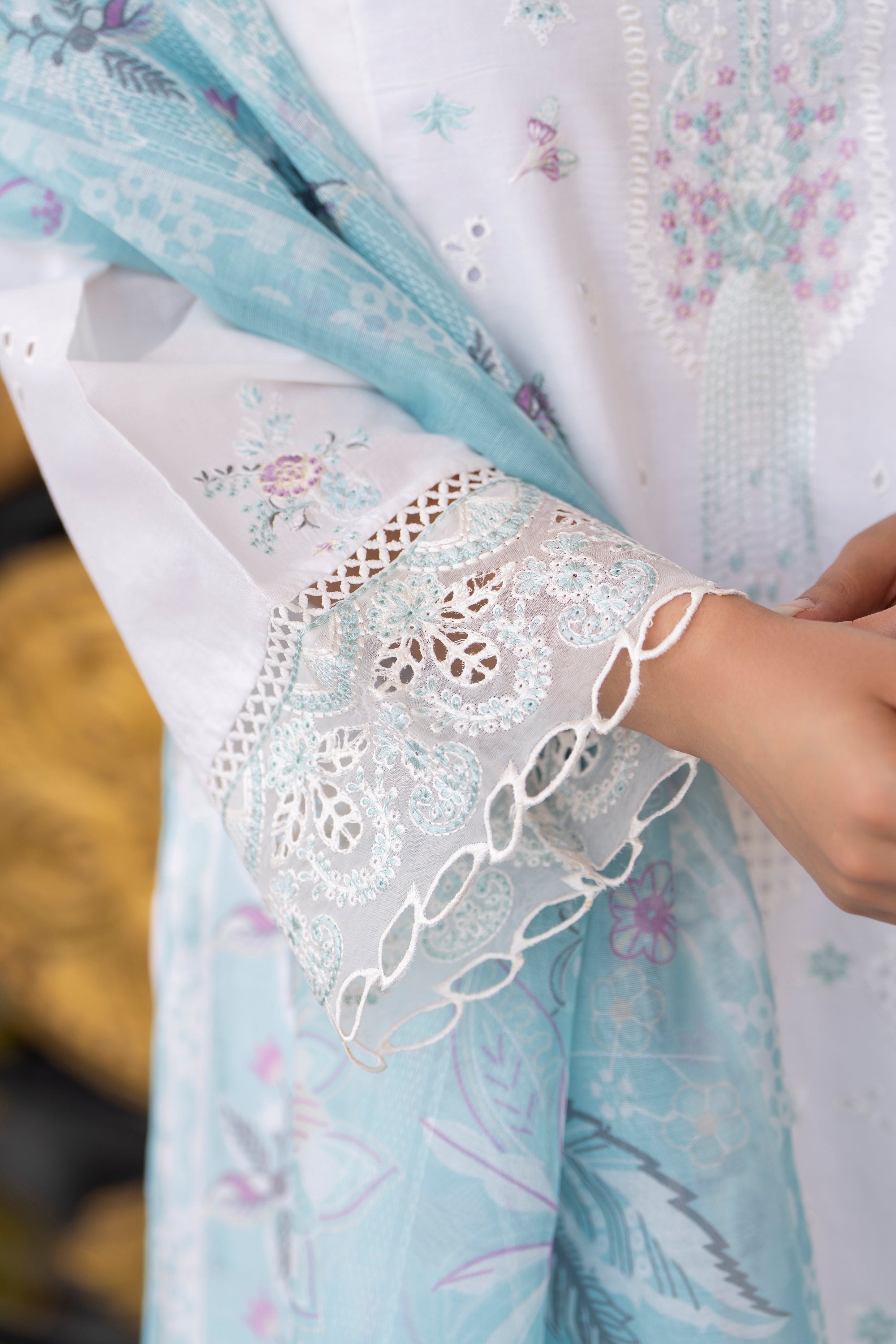 Raniya H Embroidered Cotton 3 Piece Suit RAH20