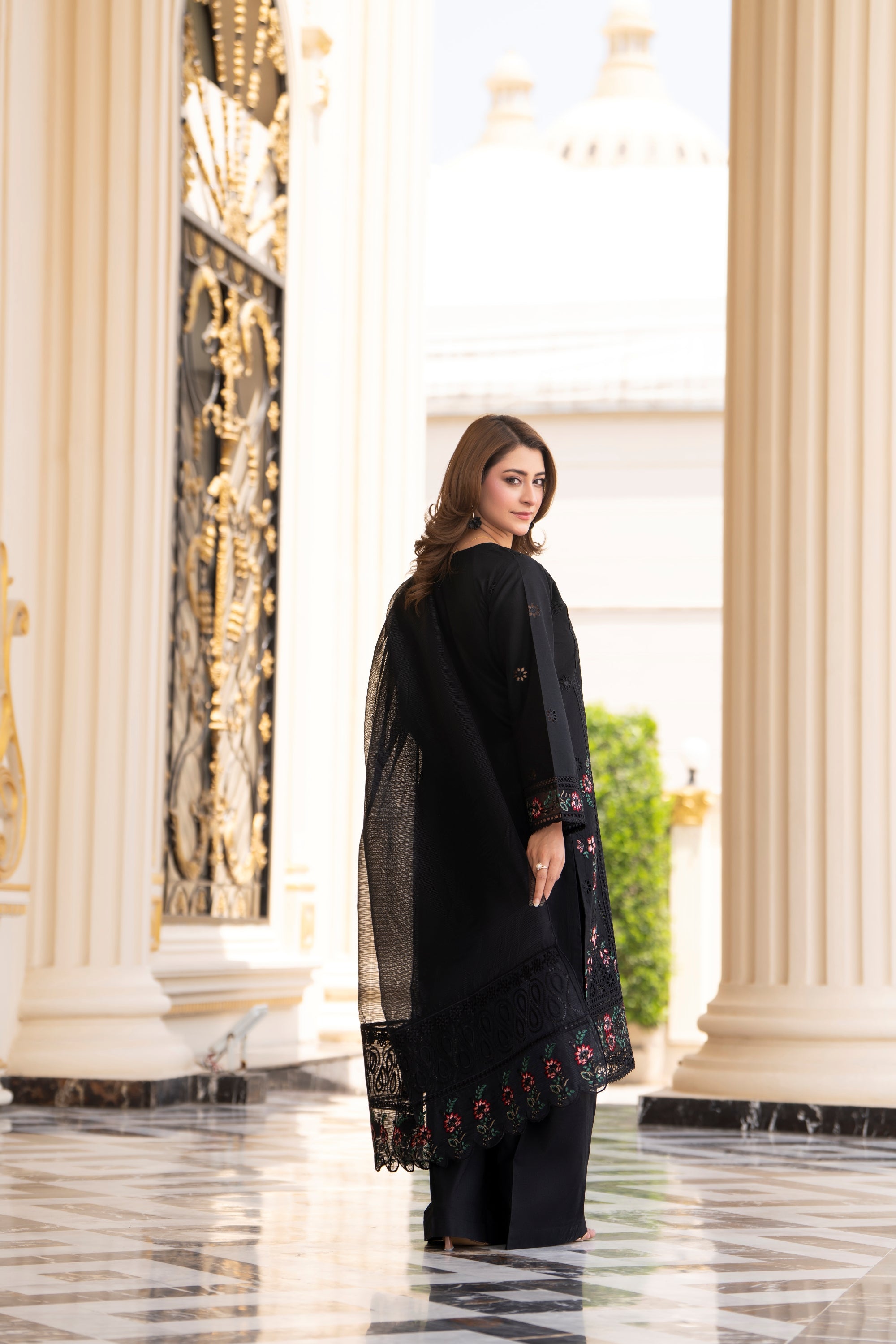 Raniya H Embroidered Cotton 3 Piece Suit RAH21