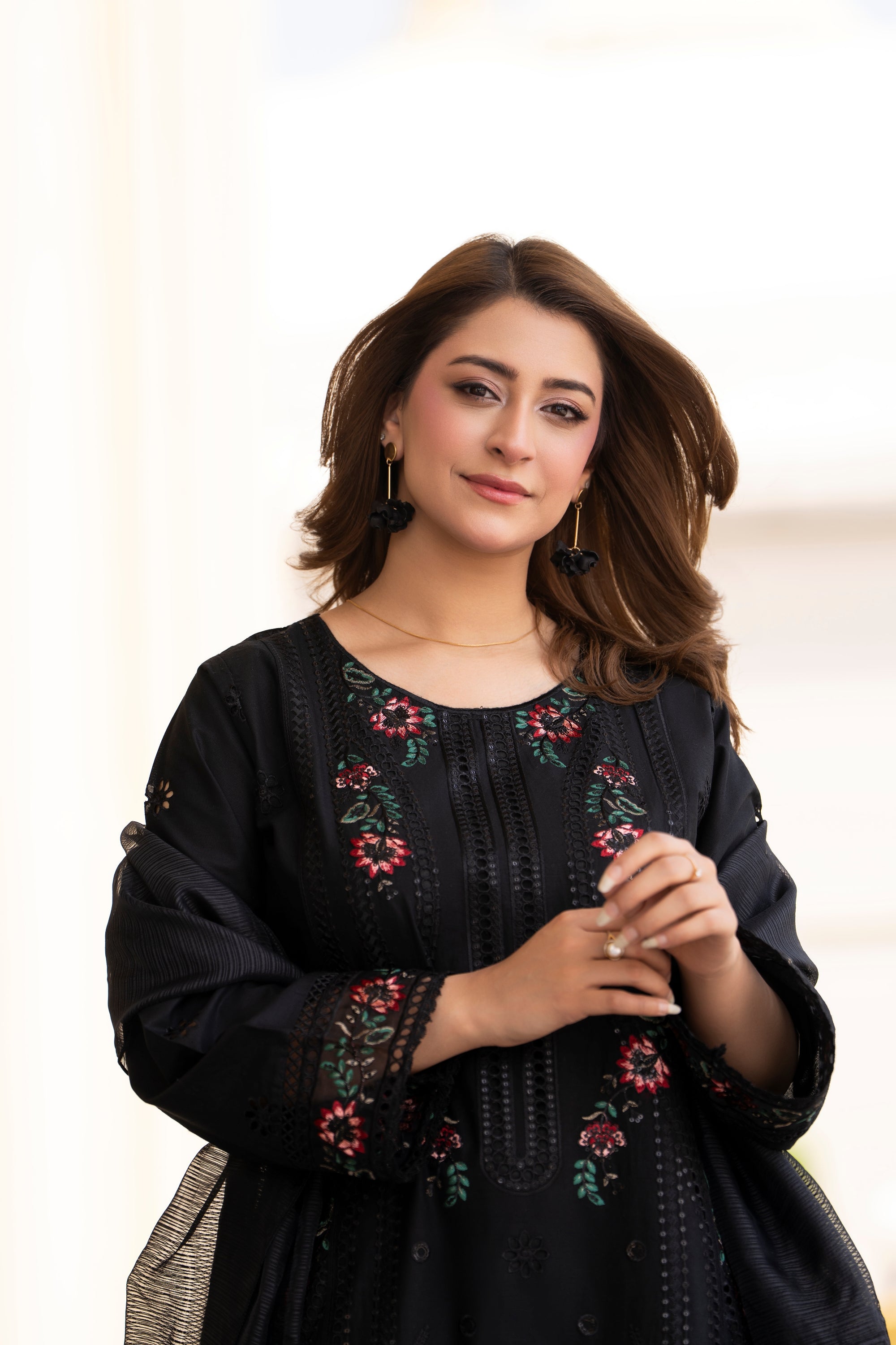 Raniya H Embroidered Cotton 3 Piece Suit RAH21