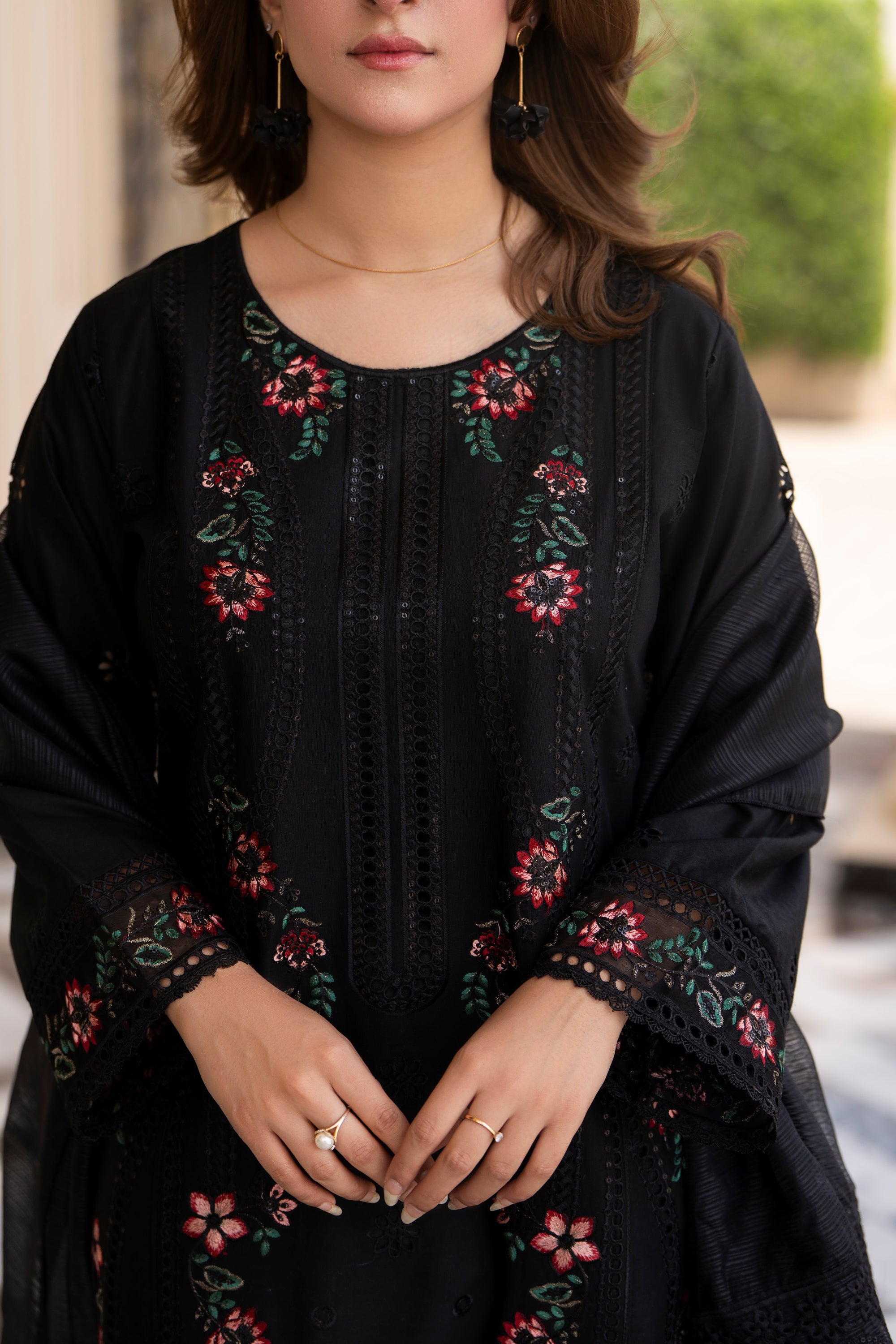 Raniya H Embroidered Cotton 3 Piece Suit RAH21