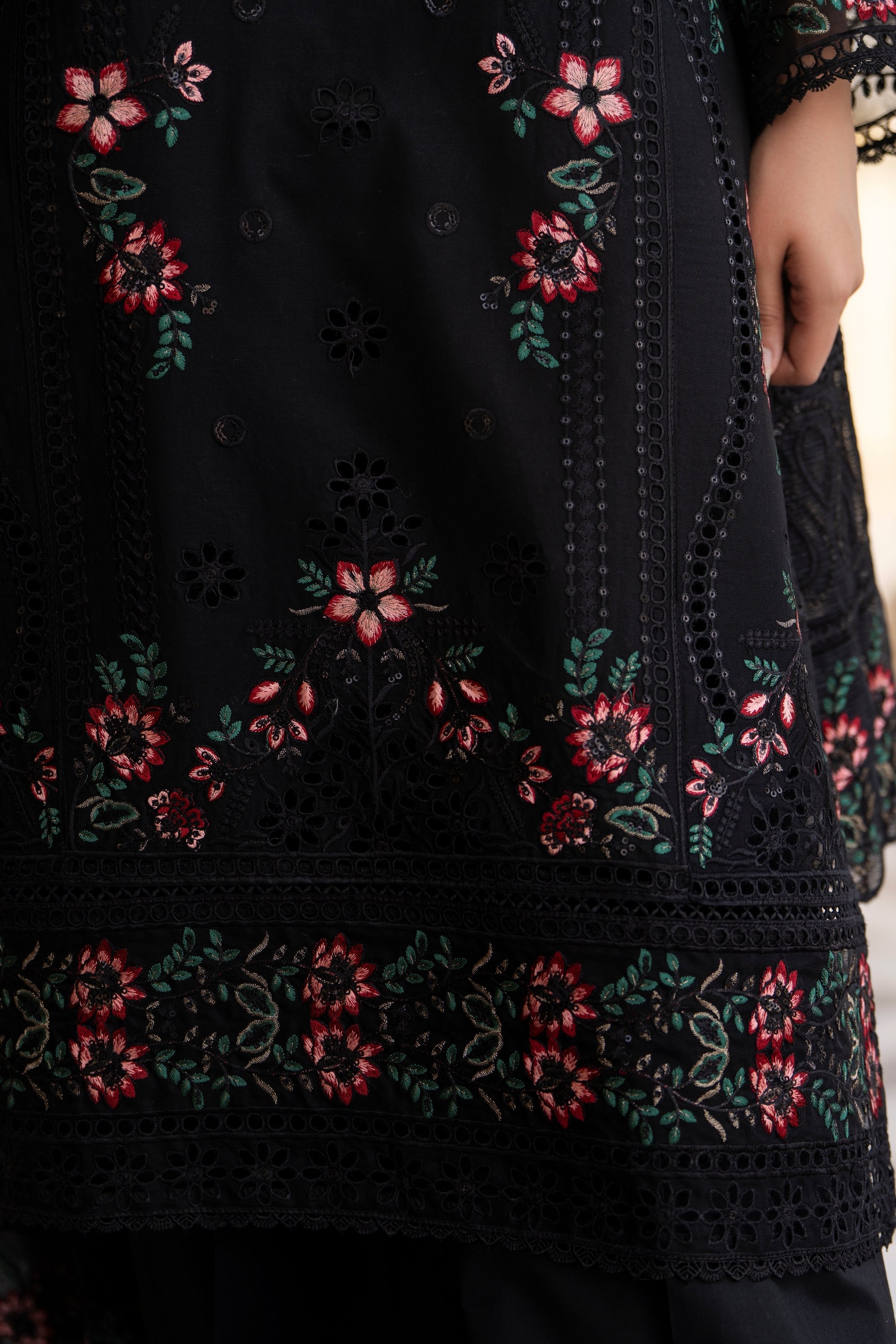 Raniya H Embroidered Cotton 3 Piece Suit RAH21